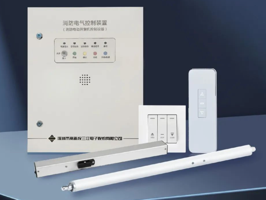 消防聯(lián)動(dòng)電動(dòng)開窗機(jī)制造公司高新投三江助火災(zāi)時(shí)迅速開窗排出煙霧，提高逃生效率